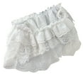 thumbnail image 1 of lanema Elastic Waist Mini Skirt Ruffled Tiered Lace Tulle Shirt Extenders Apron Skirt, 1 of 15