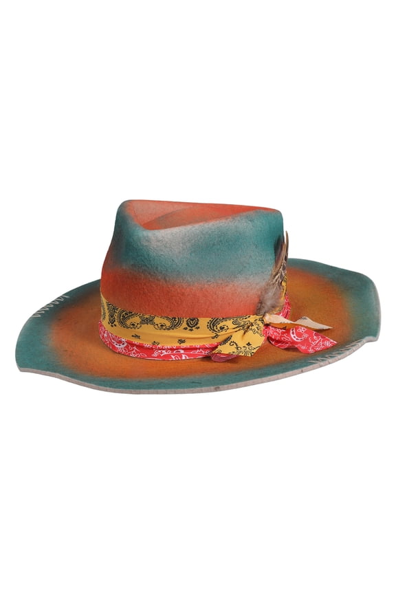 Elegant Homburg Hat for Men Women Unisex Wear Vintage Top Hat Rancher Costume