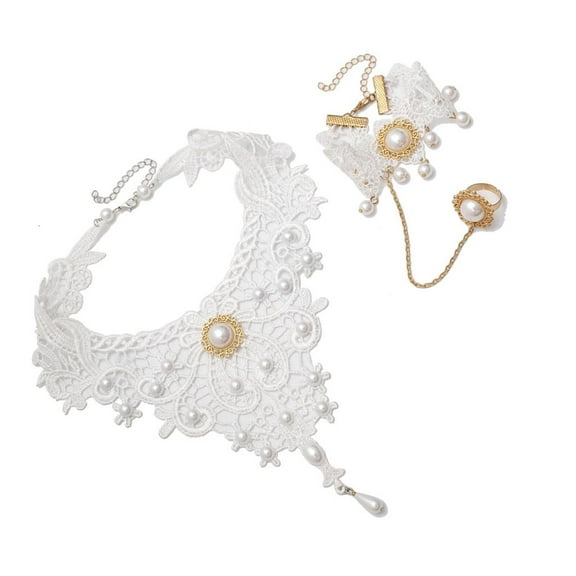 lanema Elegant Lace Gothic Necklace with Blood Drop Pendant Women Choker Halloween Neck Chain Choker Retro Punk Accessories