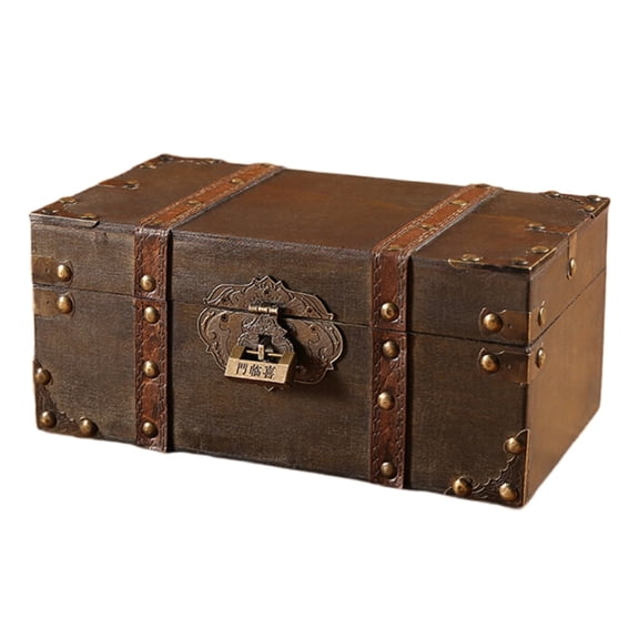 lanema Elegant Portable Sturdy Wood Chest Convenient for Household and Organization