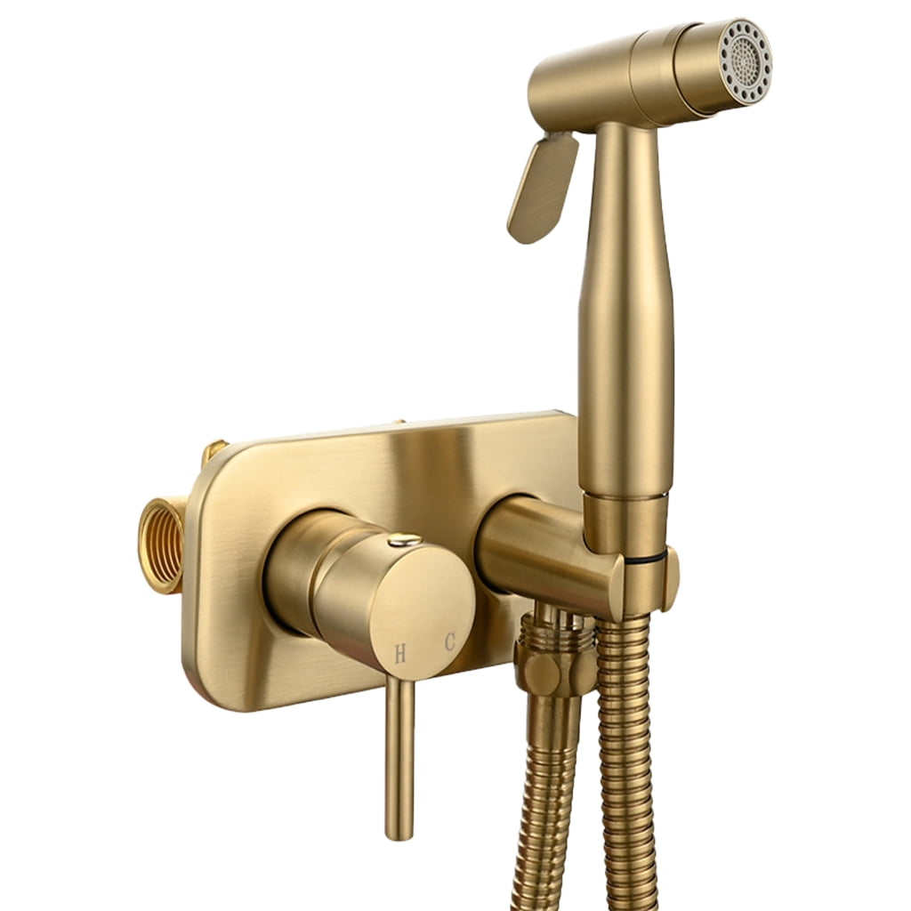 lanema Elegant Toilet Bidet Sprayer Set with Hot Cold mixers Valves Warm Water Sprays