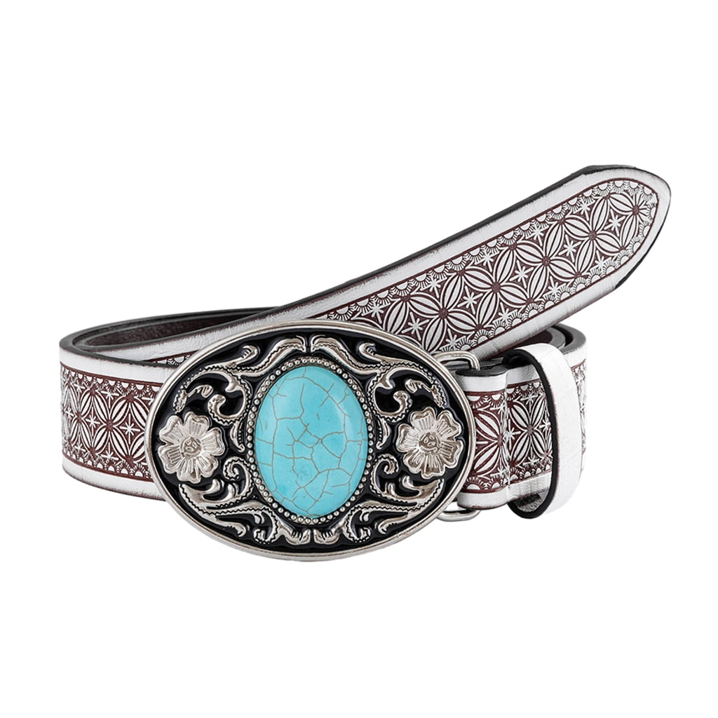 lanema Elegant Woman Turquoise Buckle Waist Belt Adjustable  display picture 1