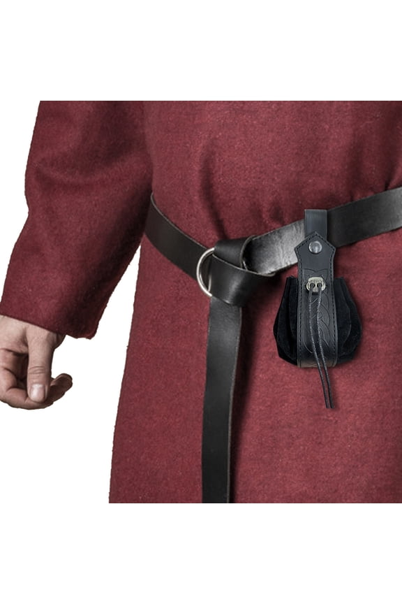 Embossing Medieval Waist Belt for Parties Coin Purse Horseman Waistband