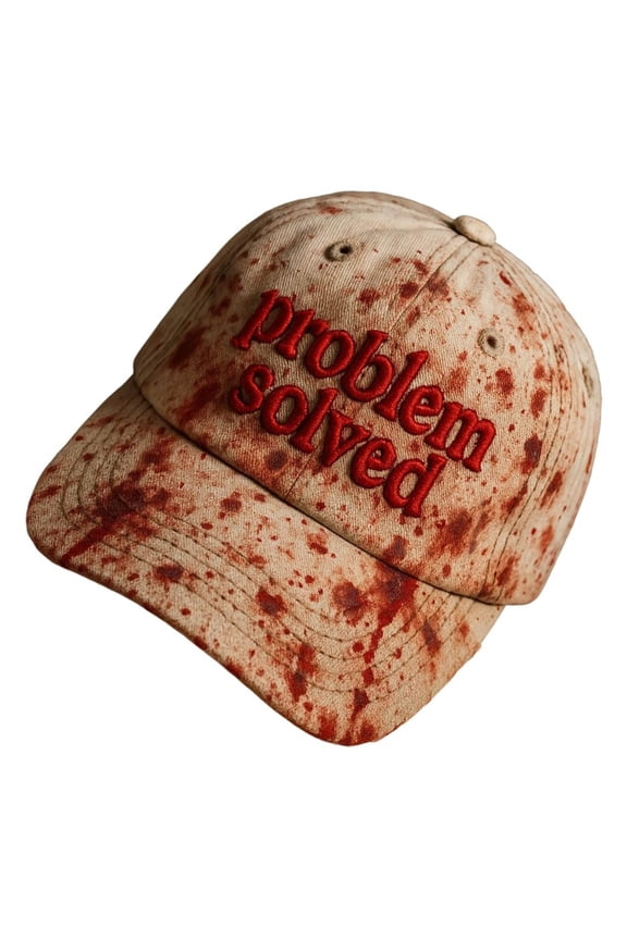 Embroidered Baseball Cap Bloodstain Pattern Adjustable Unisex For Casual Outfits