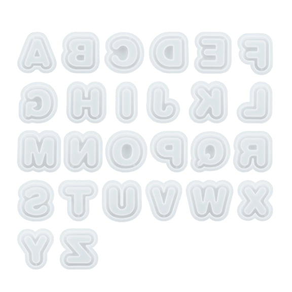 lanema English Letter Shape Silicone Molds Fondant Chocolate Moulds Dessert Baking Tool
