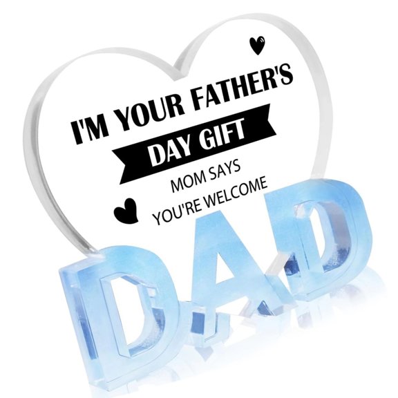 lanema Engraving Acrylic Heart Shape Plaque For Gift From Daughters Son Perfect As Sentimental Home Or Office Decors