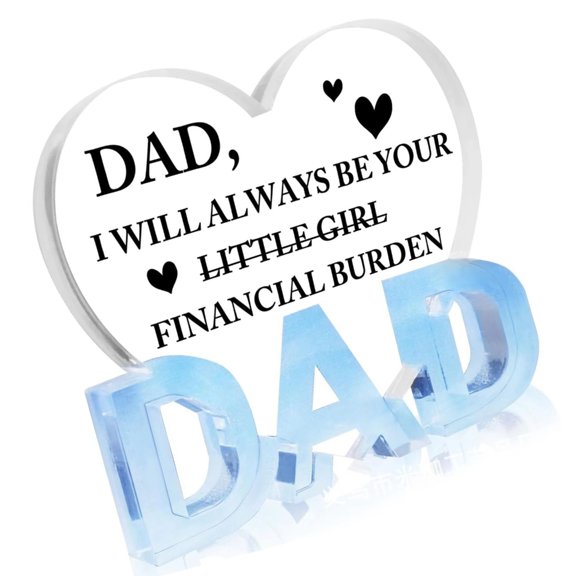 lanema Engraving Acrylic Heart Shape Plaque For Gift From Daughters Son Perfect As Sentimental Home Or Office Decors