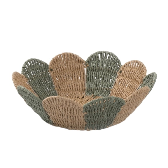 lanema Environmental Friendly Artisanal Paper Rope Storage Basket With Strong Iron Frame For Home Organization
