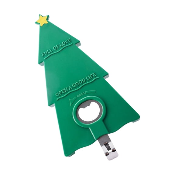 lanema Ergonomic Kitchen Tool With Stainless Steel For Jar Bottle Opening Christmas-Tree Shape Can Opener