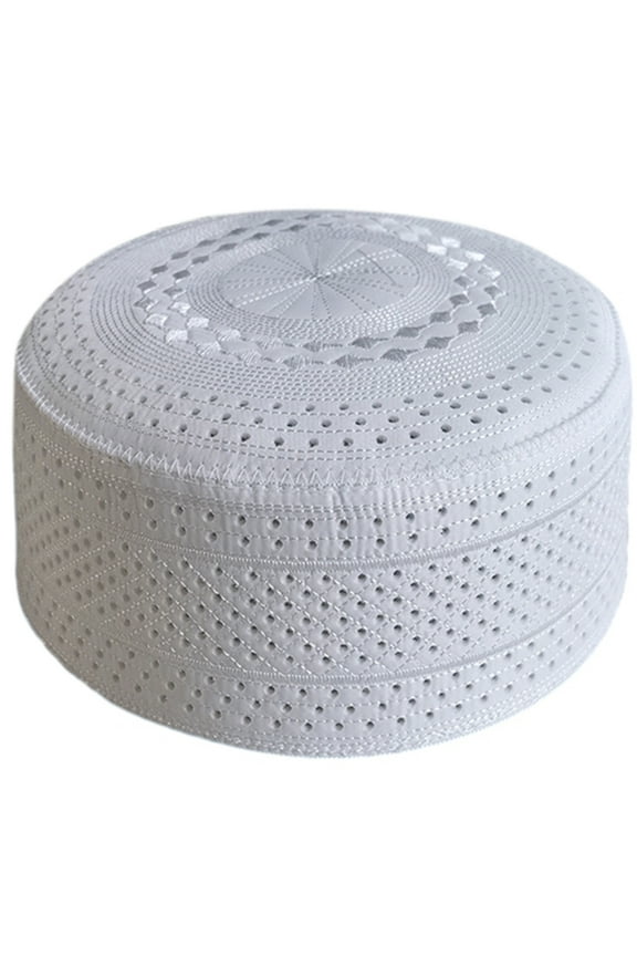 Ethnic Hat for Men Male Southeast Asian Malay Islamic Turkish Worship Male Prayer Turban Vintage Embroidery Beanies Cap