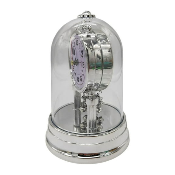 lanema European Retro Quiet Table Clock Home Bedroom Decorations Desktops Antique Alarm Clock with Clear Clock