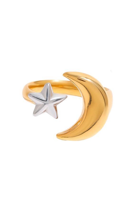 Exquisite Moon And Star Rings Crafted With Accuracy For Daily Use And Celebrations Aimed At Trendy Women