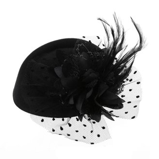 Shop Black Pillbox Hats with Veil for Women and Girls at Walmart display picture 1