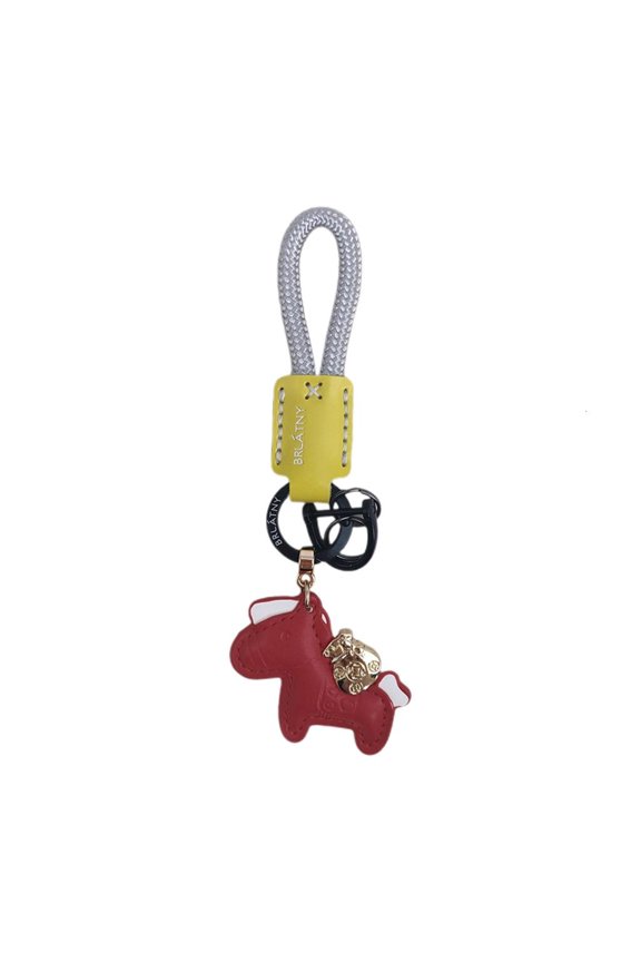 Fashionable Leather Keychain Horse Pendant Keyring Backpack Pendant Daily Use Key Holder for Gifting and Personals Use