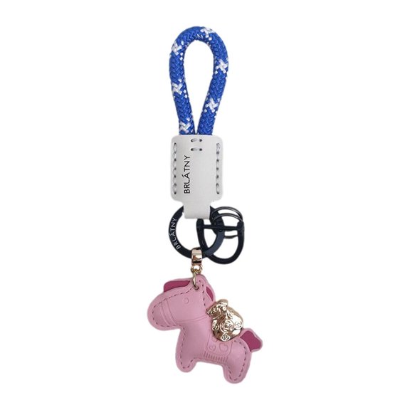 lanema Fashionable Leather Keychain Horse Pendant Keyring Backpack Pendant Daily Use Key Holder for Gifting and Personals Use