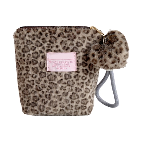 lanema Fashionable Winter Leopards Cosmetics Bag Compacts Personals Care Case