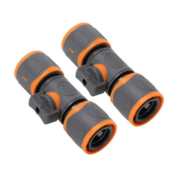 lanema Fast Coupling Water Connector ABS Materials Double Direction Flows Valves Suitable for Hose Sprayed Guns Gardening 2pcs