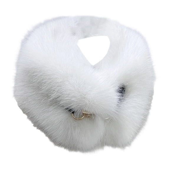 lanema Faux Furred Scarf Warm Lightweight Neck Wrap For Sensitive Skin Winter Fashion Gift