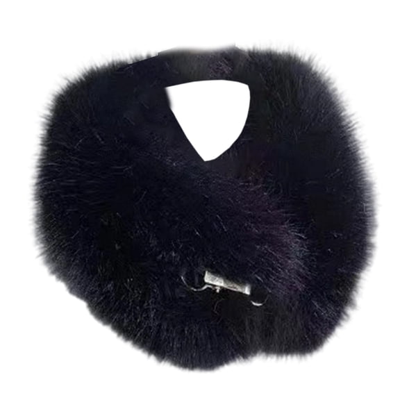 lanema Faux Furred Scarf Warm Lightweight Neck Wrap For Sensitive Skin Winter Fashion Gift