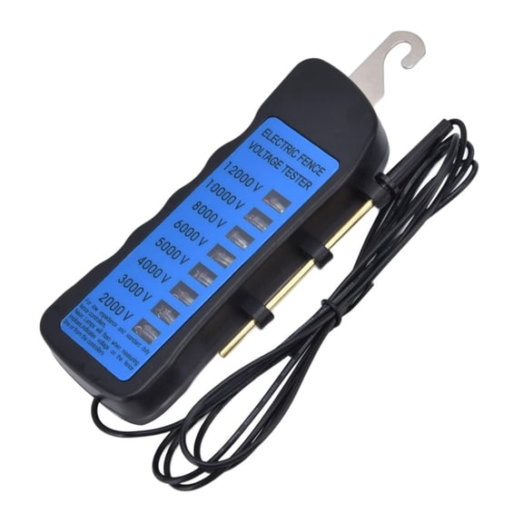 lanema Fence Tester 12KV Neons Fence Voltages Tester 8 Neons Indicators Lights Fence Tester 2000V to 1200