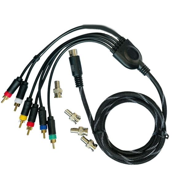 lanema Flexible Cable User friendly Cable Component Composite Cable RGBS/RGB Cable Color Monitors Cable 1.8M for MD1 Consoles