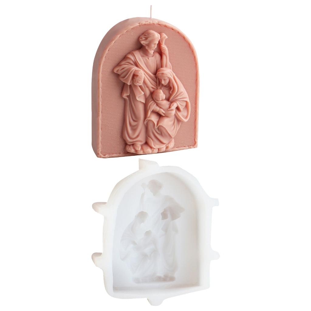 lanema Flexible Candle Making Mould Easy to Clean Silicone Mold Embossed Candle Mould Practical Jewelry Making Supplies