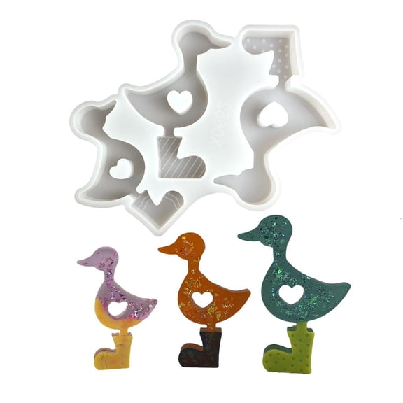 lanema Flexible Silicone Craft Mold For Crafting Lifelike Duck Figurines In Rain Boots