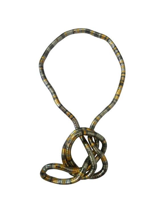 Flexible Snake Pattern Necklace Alloy Bendable Serpentine Jewelry Piece Stylish
