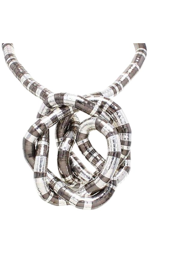 Flexible Snake Pattern Necklace Alloy Bendable Serpentine Jewelry Piece Stylish