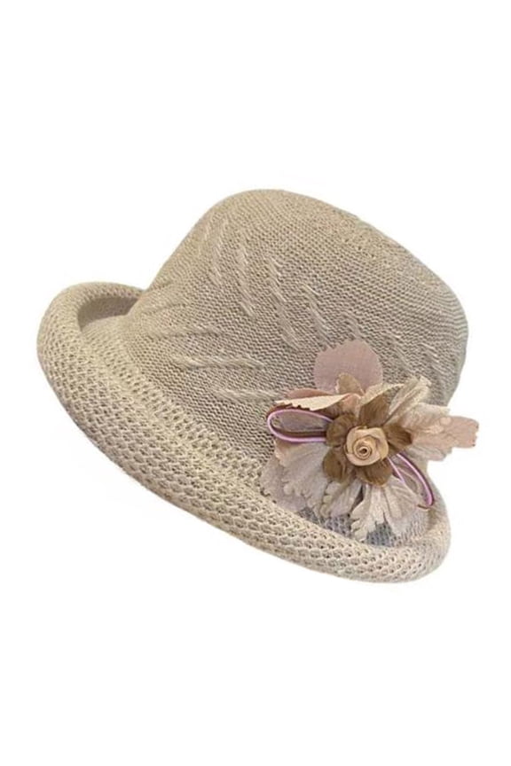 Flower Wide Brimmed Bucket Hat Sun Protection Lightweight Foldable For Outdoor