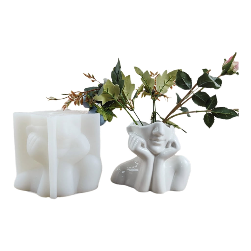 lanema Flowerpot Mold Resin Silicone Candle Mold Concrete Cements Clay Making Mould