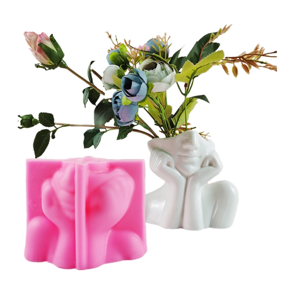 lanema Flowerpot Mold Resin Silicone Candle Mold Concrete Cements Clay Making Mould