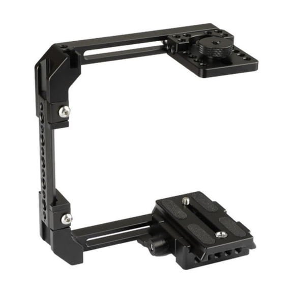 lanema Foldable C Frame Camera Cage for Universal DSLR with Adjustable Side Rod and Accessory Mounting Option