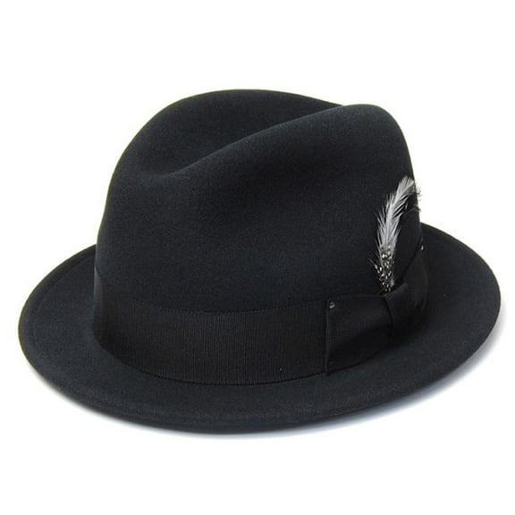 lanema French Style Gentleman Trilby Hat Ribbon Hat Band Hat Adult Formal Gathering Hat