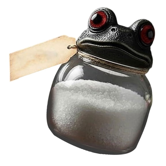 lanema Frogs Glass Jar For Organizing Teas Powder And Small Items With Elegant Charm
