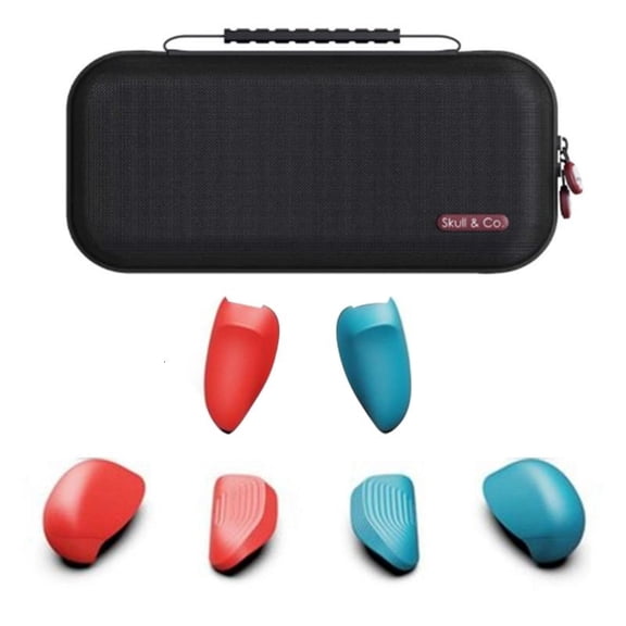 lanema Full Set Gaming Accessories Kit Including Interchangeable Grips and Protective Sleeve Storage Bag for Console