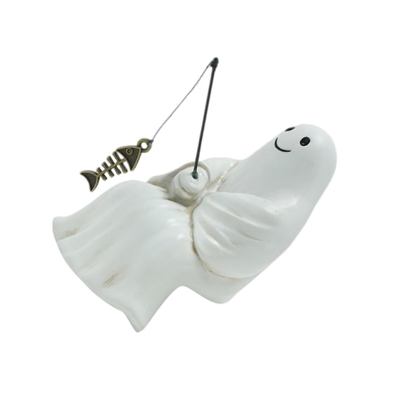 lanema Funny Angler Ghostly Figurine Resins Outdoor Garden Pond Accent Decors