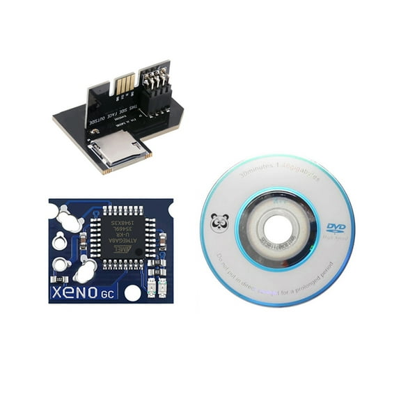 lanema Game Replace Parts for NGC NTSC Gamecube SD2SP2 Micro SDCard Adapter Disc DVD Xeno for GC Chip Kit for Gamers