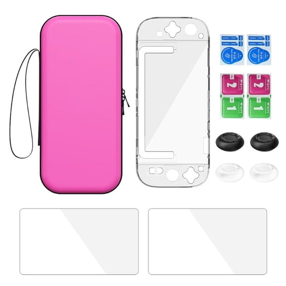 lanema Gaming Console Protective Guard Shockproof Case Controller Covers Screen Protector Joystick Caps Set for Handheld Device