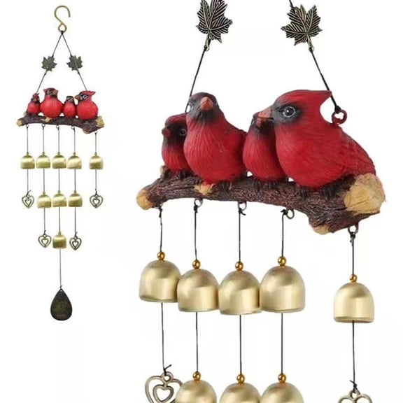 lanema Garden Bird Multi-Bells Wind Chimes for Outside Decoration Elegant Wind Chime