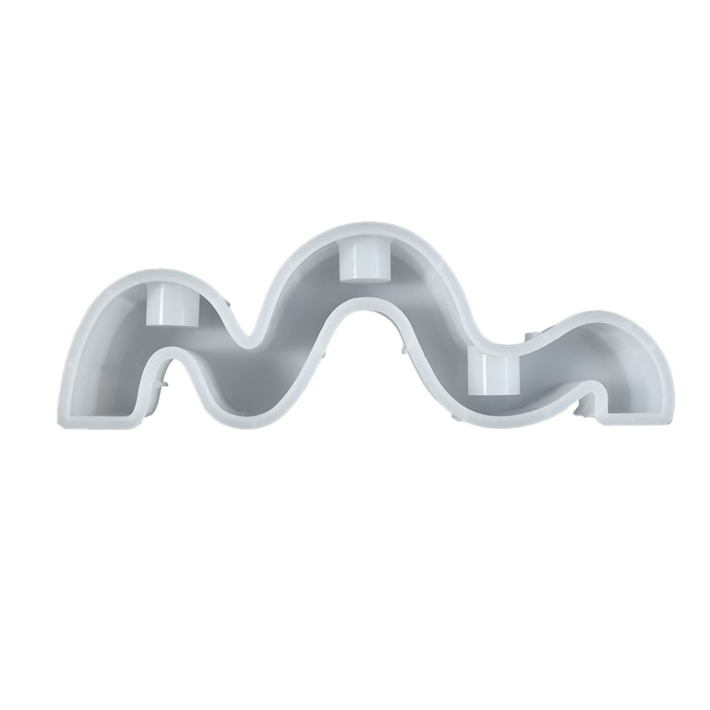 lanema Geometric Curved Candle Holders Mould Versatile Silicone Mold for Making Geometric Candle Holder and Relaxation Spaces
