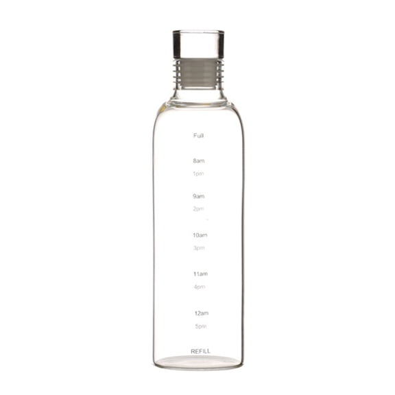lanema Glass Drinking Cup Feature Time Marks Portable Glass Mugs Health Management Glass Cup With Precise Time Measurements