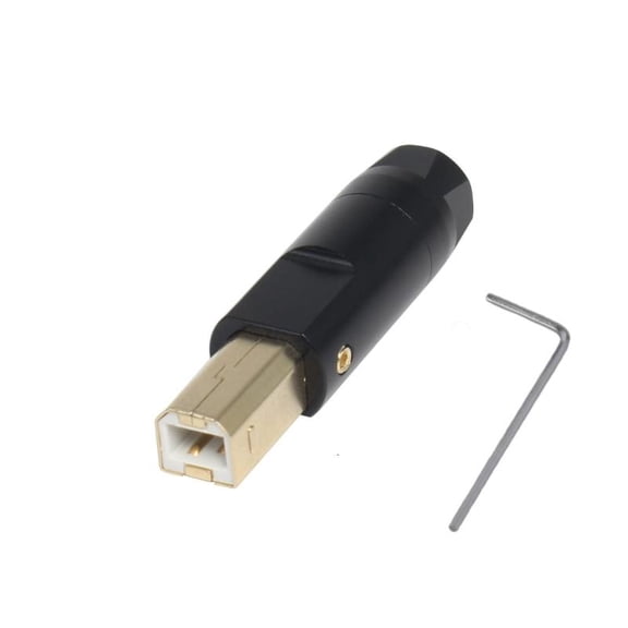 lanema Gold-Plated USB B Connector Shell with 6mm Hole Durability Aluminum Alloy Shell