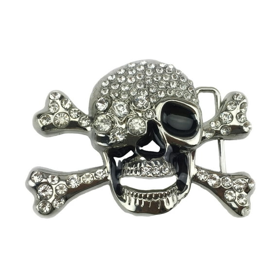 lanema Gothic Rhinestone Belt Buckle Rock Style Belt Buckle for Teens