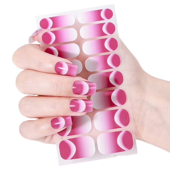 lanema Gradient Gels Nail Sticker French Tip Gels Nail Wraps Trendy Nails Polish Strips