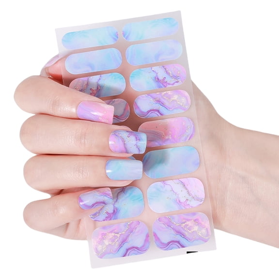 lanema Gradient Gels Nail Sticker French Tip Gels Nail Wraps Trendy Nails Polish Strips