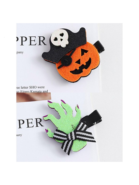 Halloween Hair Clips Ghost Snap Hair Clips Pumpkin Ghost Hair Barrettes Hairpin for Creative Hair Styling Accessories