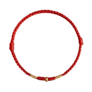 lanema Hand Braided Red Rope Bracelet Adjustable Good Luck Handchain Stylish Bangle for New Year Gifts and Celebration