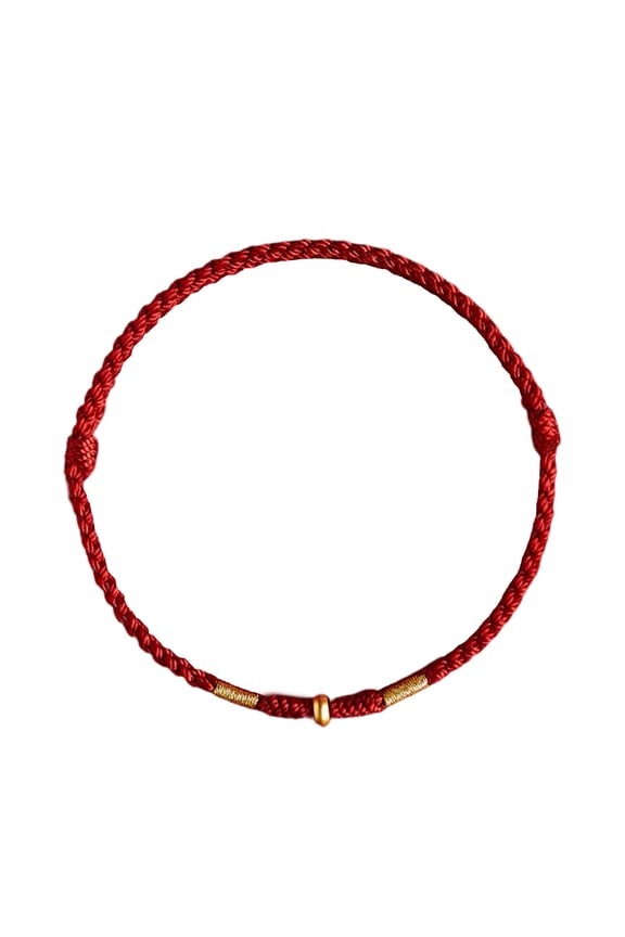 Hand Braided Red Rope Bracelet Adjustable Good Luck Handchain Stylish Bangle for New Year Gifts and Celebration