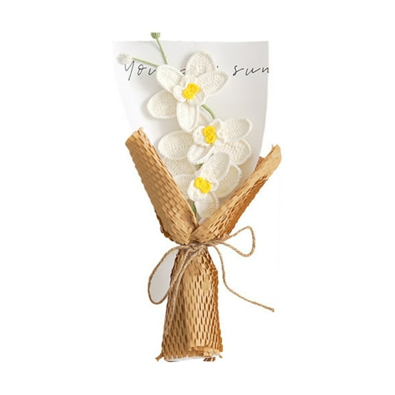 lanema Hand-Knitted Butterfly Orchid Bouquet DIY Kit Crochet Flowers Wool Valentine's